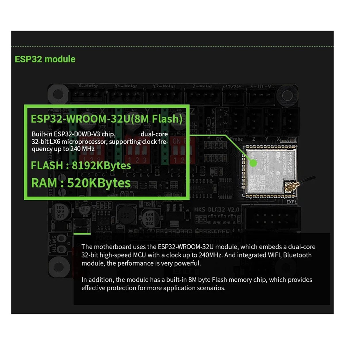 Grbl 32 Bit Control Board Offline Display - [VALUE PACK]Offline Controller Board 32-Bit WiFi