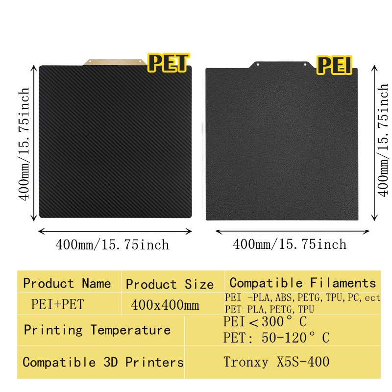 Cnc 3018 Pro Max Metal - 400x400mm Textured/Smooth PEI PET Powder Coated