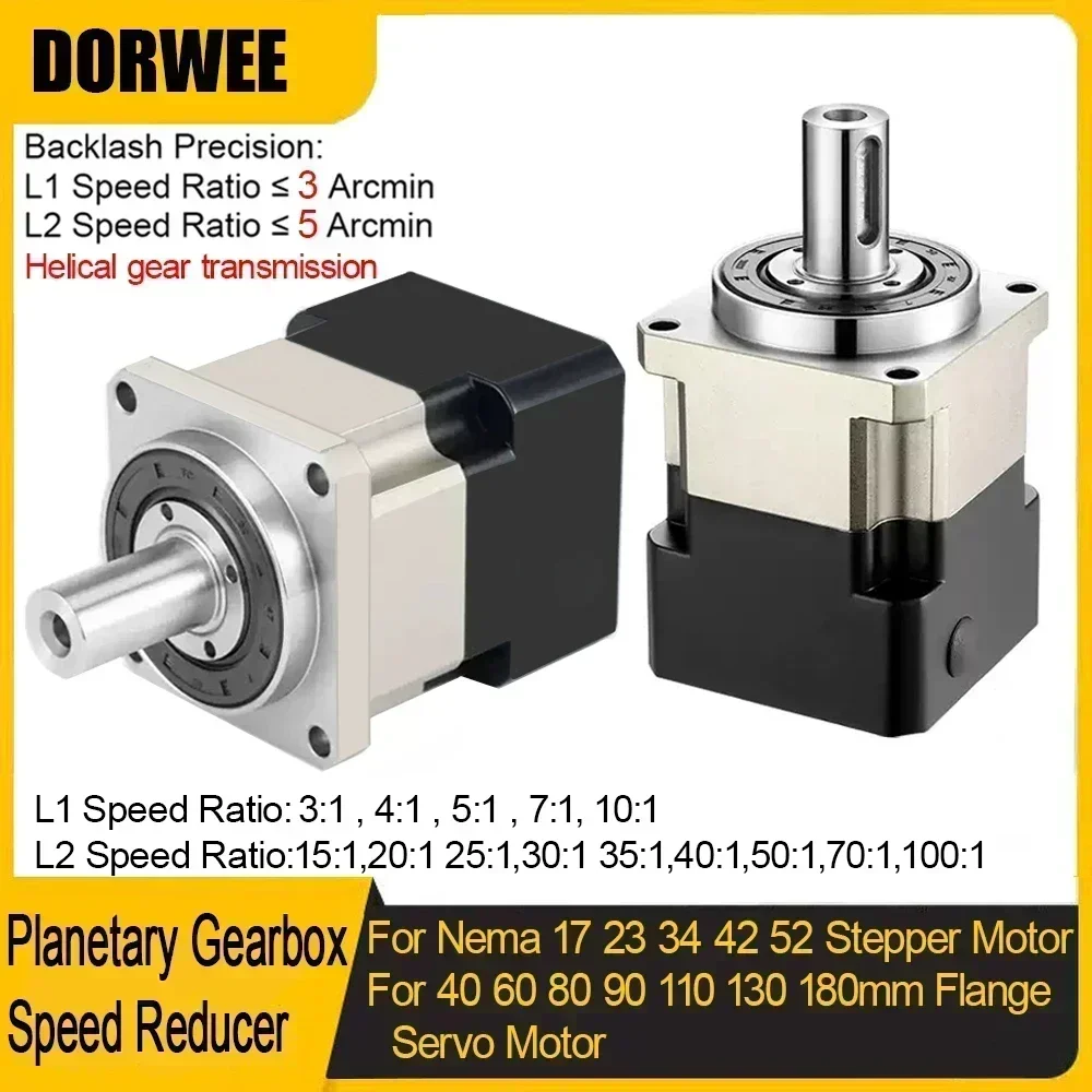 Planetary Gearbox Reducer Nema 23 34 - Helical Gear Reducer Gearbox For Nema