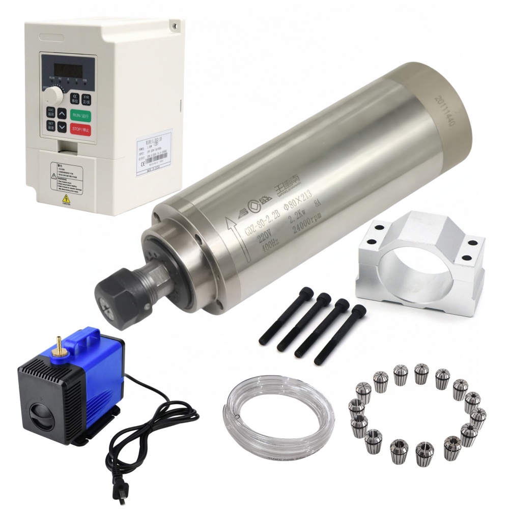 GDZ-80-2.2B 80mm 2.2KW ER20 Wa - 2.2Kw Water Cooled Spindle Kit Vfd review and price