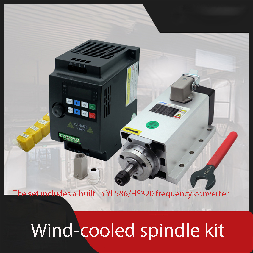 1.5KW  HIZ80x73-1.5 Square Air - Air Cooled 1.5Kw Spindle Motor Inverter 110V review and price