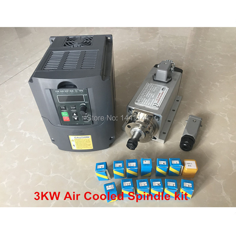 Air Cooled Spindle 3KW 220V/38 - Er20 Collet Chuck Spindle Motor 220V review and price