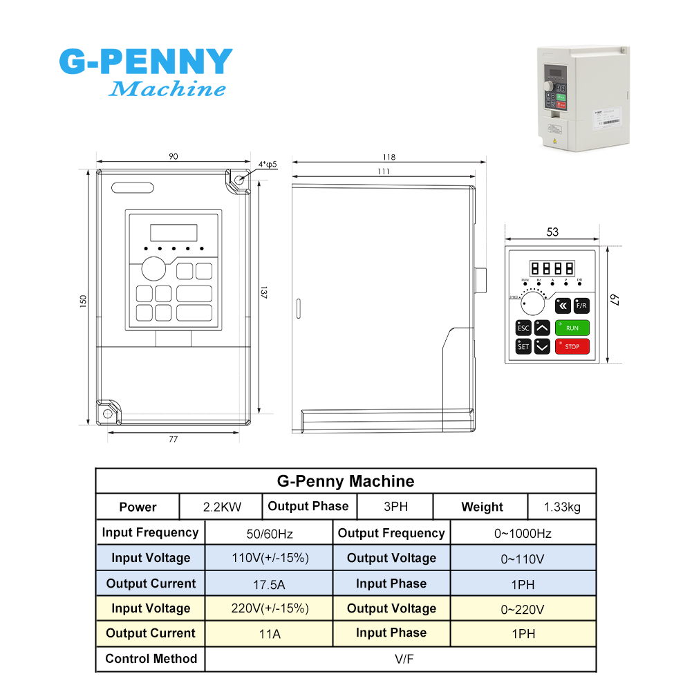 G-Penny 2.2KW ER20 Bullet Wate - 2.2Kw Water Cooled Spindle Kit Vfd review and price