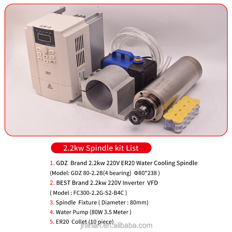 Motor Inverter VFD Kit Cnc Spi - 2.2Kw Water Cooled Spindle Kit Vfd review and price