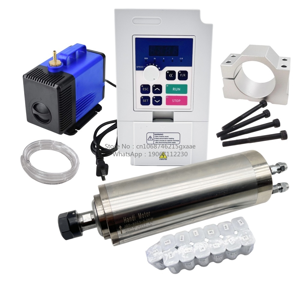 80MM 2.2KW ER20 Water Cooled C - 2.2Kw Water Cooled Spindle Kit Vfd review and price