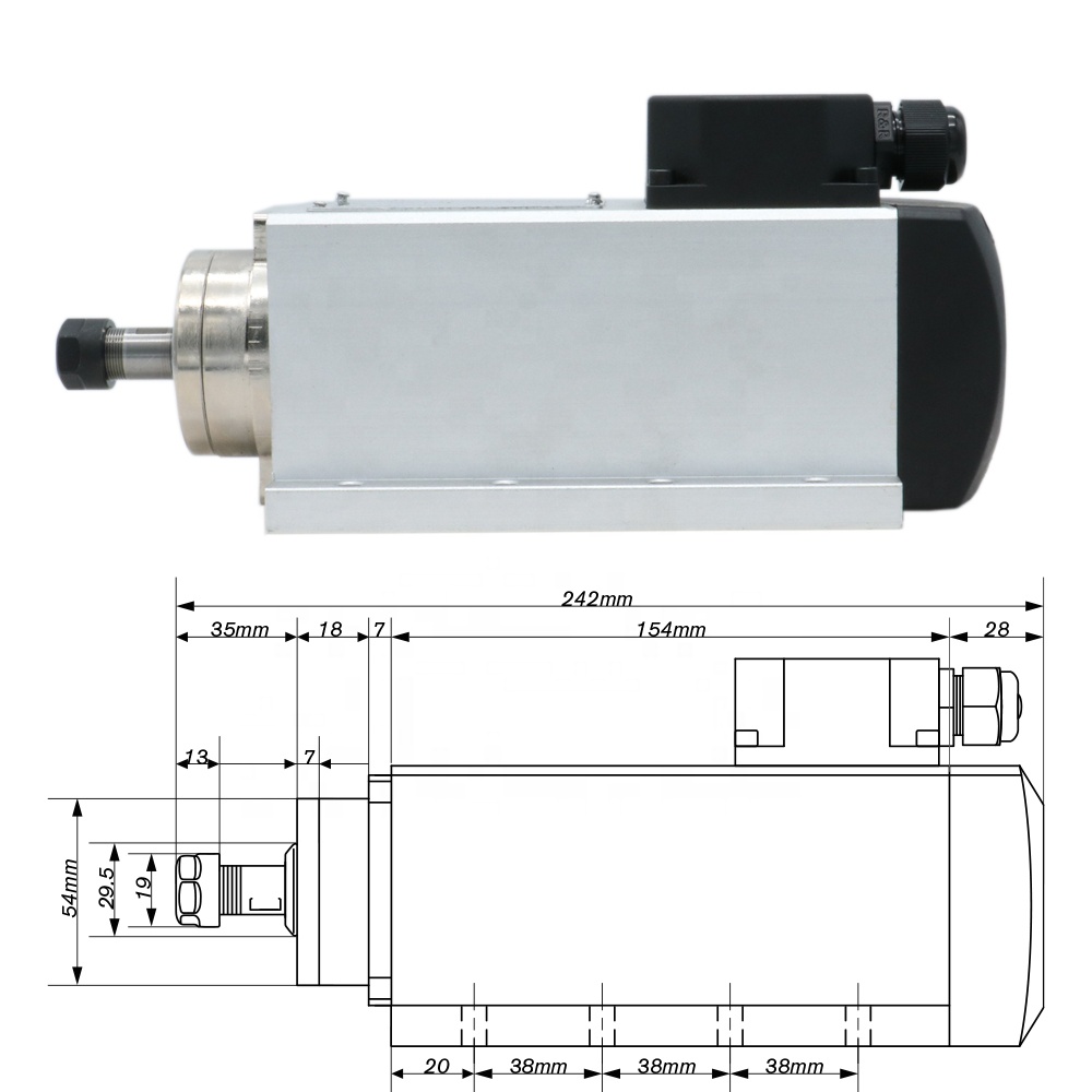 HLTNC 1.5kw Flash air Cooled S - Air Cooled 1.5Kw Spindle Motor Inverter 110V review and price