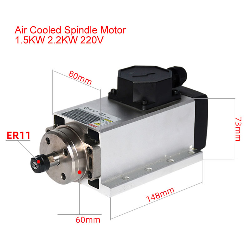 800W 1.5W 2.2KW 3.5KW 4.5KW 6K - Er20 Collet Chuck Spindle Motor 220V review and price