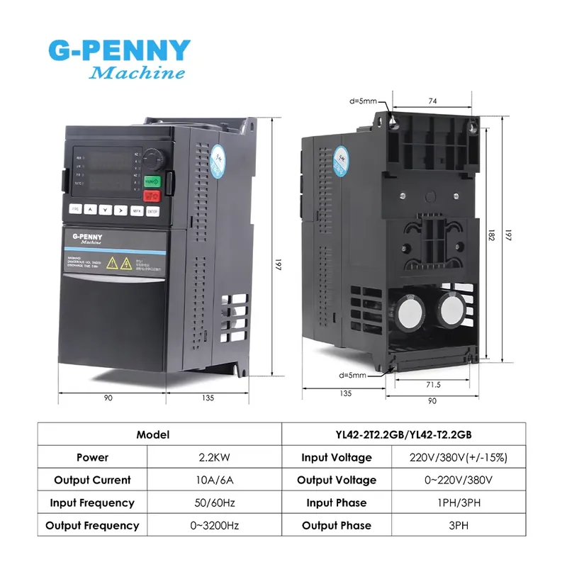 G-Penny 2.2kw ER20 D80 12000rp - 2.2Kw Water Cooled Spindle Kit Vfd review and price