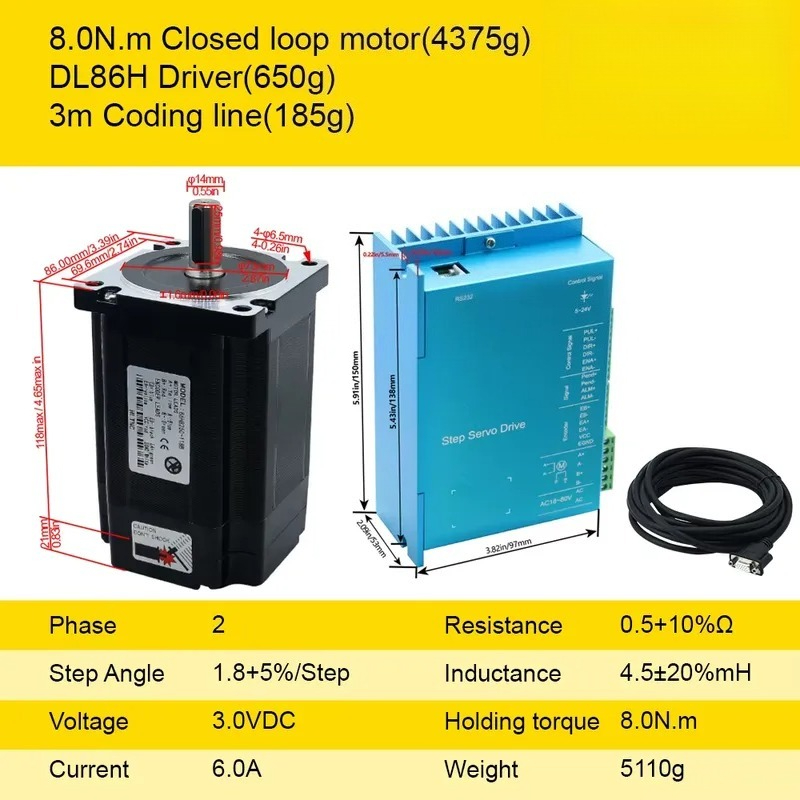 Industrial Nema 34 Closed Loop - Hybrid Servo Driver Nema 34 8.5Nm review and price