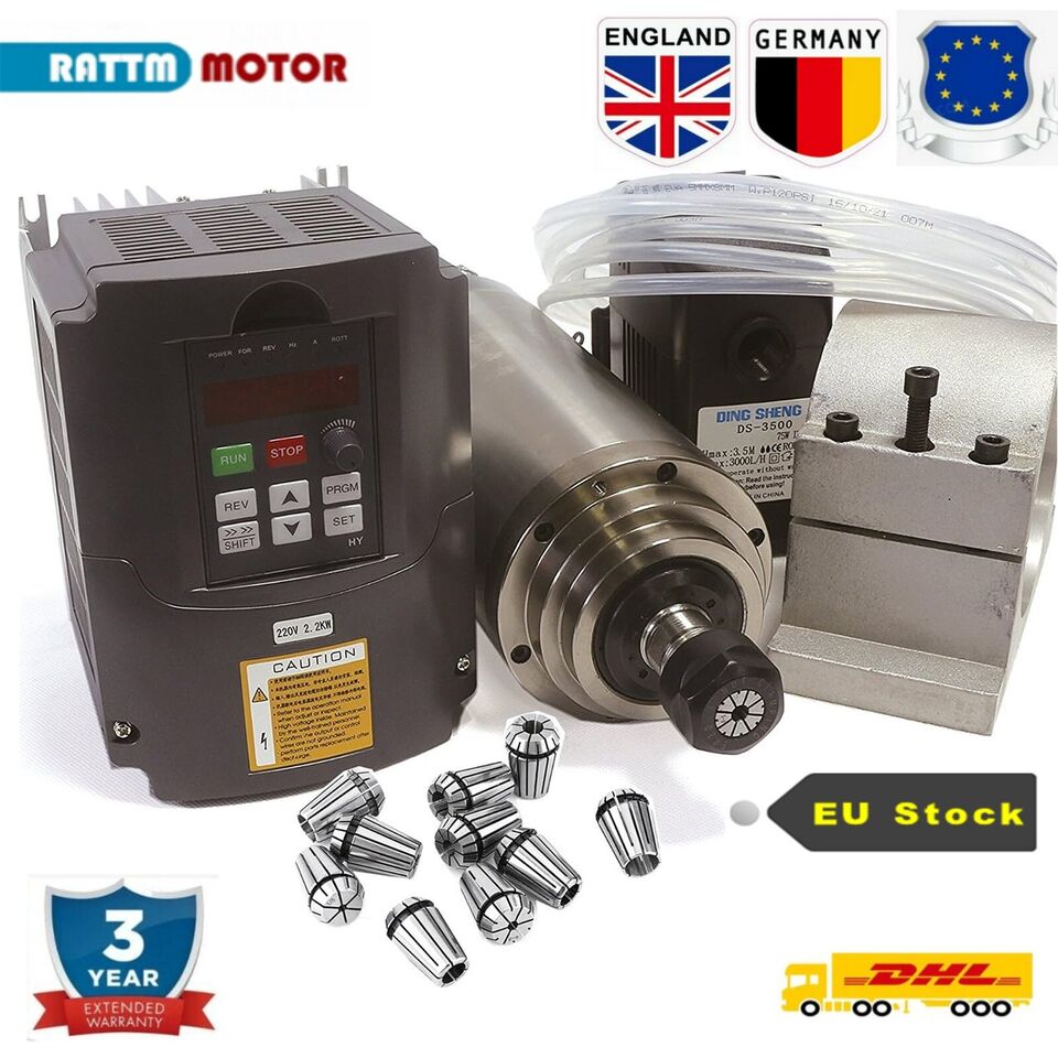 【EU/USA】Water Cooling Spindle  - 2.2Kw Water Cooled Spindle Kit Vfd review and price