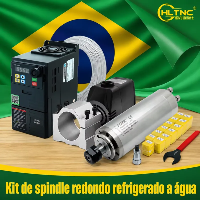 Brazil Shipped 2.2kw 220V 110V - 2.2Kw Water Cooled Spindle Kit Vfd review and price