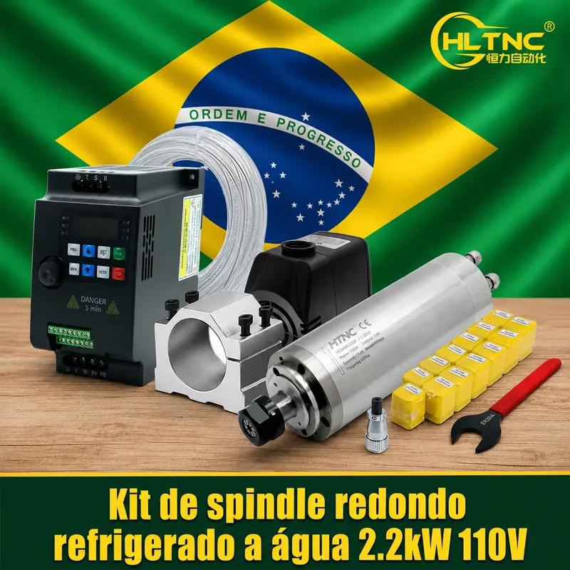Brazil Shipped 2.2kw 220V 110V - 2.2Kw Water Cooled Spindle Kit Vfd review and price