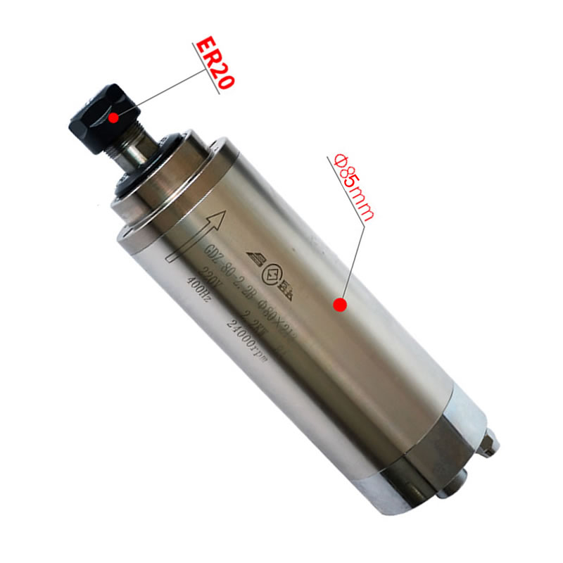 Water Cooled CNC Spindle Motor - Er20 Collet Chuck Spindle Motor 220V review and price